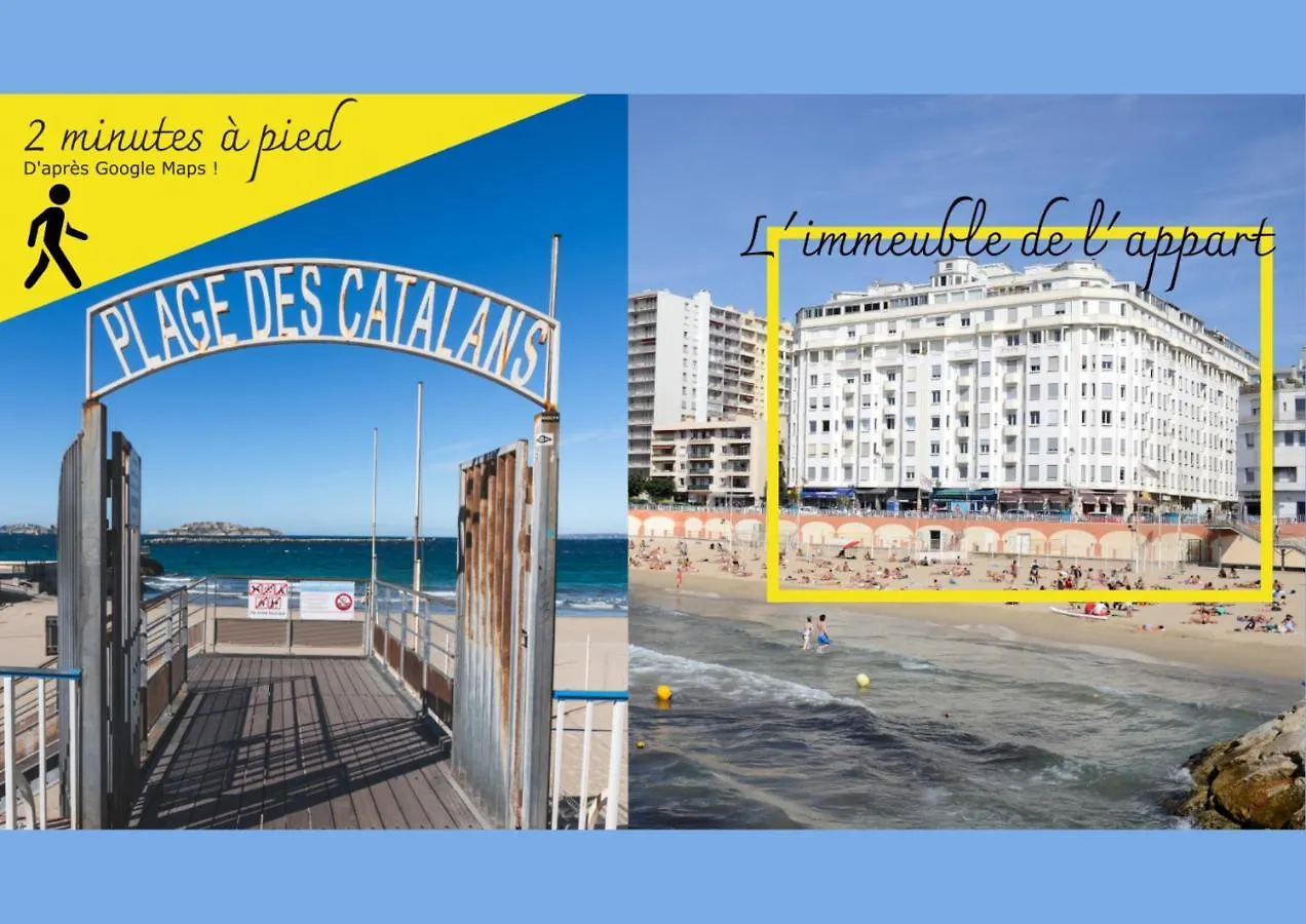 Plage Des Catalans Appart 4 Personnes Apartment Marseille